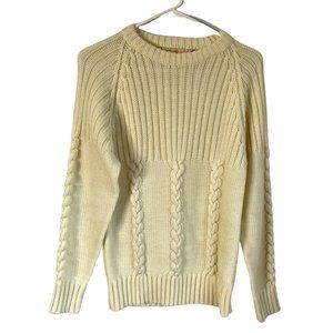 Vintage 60s 70s Lady Vanderbilt Cable Knit Sweater Size Large